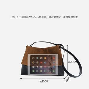 Bolso Bandolera de Hombro de Diseño Exclusivo para Mujer, Nueva Moda 2026, Retro, para Viajes Diarios, de Cuero Genuino con Contraste, de Alta Gama - Product Image 4