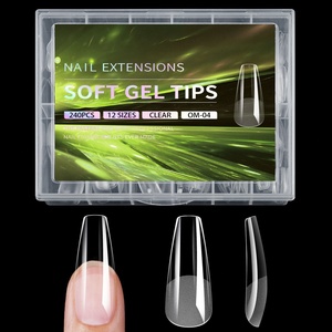 Puntas de Uñas Francesas Personalizadas, Semi-Transparentes, de Cobertura Completa, de Gel ABS Suave, para Extensión de Uñas, en Forma de Almendra, Stiletto, Cuadradas y Coffin - Product Image 5