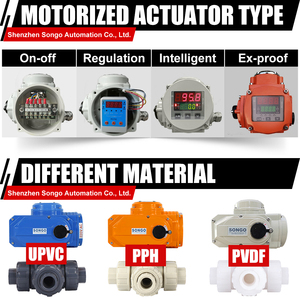 Actuador DN20 de 3/4 Pulgadas, 220V CA, Tipo True con Motor de Encendido/Apagado, Válvula de Bola Motorizada de PVC de 3 Vías - Product Image 4