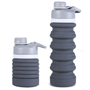Bouteilles d'eau pliables en silicone anti-fuite, bouteille d'eau pliable pour le sport - Product Image 6