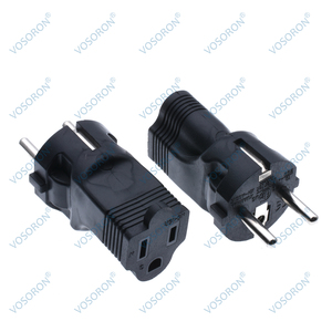 Đức pháp Cee 7/7 du lịch cắm điện <span class=keywords><strong>adapter</strong></span> (Loại C) USA NEMA 5-15r receptacle để EU Schuko điện chuyển đổi 16A 250V indust - Product Image 2