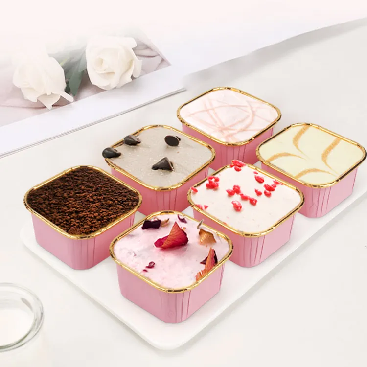 Disposable Food Grade greaseproof square bakeware suppliers disposable rectangular Paper bake loaf mould