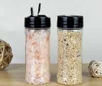 Septembre 100ml 130ml 180ml 250ml Bouteille en plastique PET avec couvercle noir pour thé de cuisine cosmétique Poudre libre pour chili BBQ