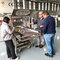 Machine de glaçage au chocolat entièrement automatique pour les usines de transformation d'aliments en snacks