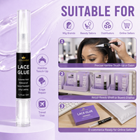 Fabricant de stylos à colle pour perruques à marque privée, portables, pour retouches de la ligne des cheveux et installation de perruques