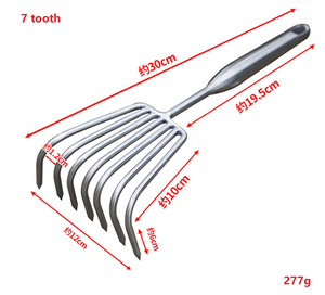 Petit outil de jardinage et de pêche intégré en acier inoxydable, râteau de terrassement efficace - Product Image 2