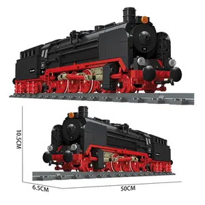 59004 1173+pcs/set Germany Steam Locomotive train Create Expert Model Building Blocks For Kids Christmas Gifts