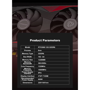 Nouvelles cartes graphiques de jeu GeForce RTX <span class=keywords><strong>3060</strong></span> 12 Go GDDR6 192 bits Composants d'ordinateur de bureau RTX3060 - Product Image 6