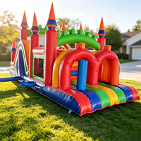 Trampoline gonflable pour enfants, château gonflable amusant, parcours d'obstacles, matériau PVC de qualité commerciale, portable, extérieur, personnalisable, en vente