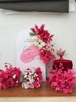 KEWEI-J981 rose vif Rose fleurs boule chemin de Table mariage fleur centres de table