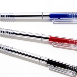 Popular High Quality <b>Retractable</b> Transparent Plastic Ball Point <b>Pen</b> with Custom Logo for Promotional Gifts - Product Image 6