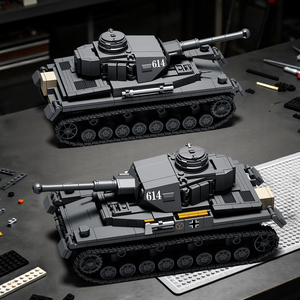 รถถังปานเซอร์ 4 ของเยอรมันในสงครามโลกครั้งที่ 2 ชุดของเล่นโมเดลพลาสติกประกอบเอง ของขวัญ ชุดตัวต่อ - Product Image 3