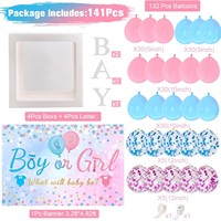 Décoration de la boîte à ballons révélation de sexe pour bébé Baby Shower Garçon ou Fille Décoration de fête révélation de sexe pour bébé