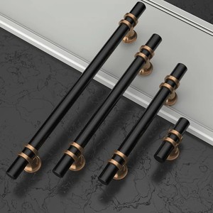 Modern Minimalist <b>Door</b> Handle Black Gold Single Hole <b>Knob</b> Easy Installation Drawer Cabinet Hardware Accessory - Product Image 4