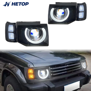 Faros Delanteros HETOP para Pajero <span class=keywords><strong>1992</strong></span>-2001 V32, Modificación LED DRL Estilo <span class=keywords><strong>Defender</strong></span>, Enchufe y Listo para Usar, para Mitsubishi - Product Image 1
