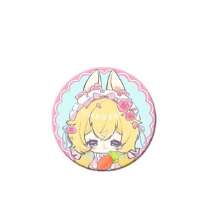 Badge personnalisé Jiasheng en fer blanc avec estampage à chaud doré, motif millet double flash laminé, pour merchandising anime et manga - Product Image 2