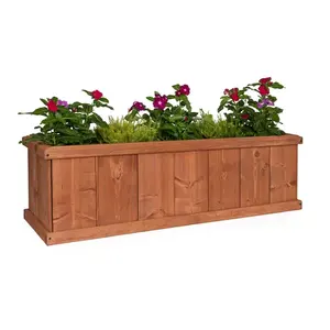 Boîte de rangement de jardin en plein air, boîte en bois pour plantes en bois, légumes, fleurs, support de pelouse rectangulaire, boîte de plantation de jardin