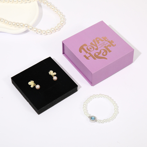 Juego <span class=keywords><strong>de</strong></span> Cajas <span class=keywords><strong>de</strong></span> Embalaje <span class=keywords><strong>de</strong></span> Joyería Ecológicas con Logotipo Personalizado, Color Morado, con Materiales Reciclados, Acabado Mate, Caja <span class=keywords><strong>de</strong></span> Regalo, Inserto <span class=keywords><strong>de</strong></span> Esponja, Bolsa <span class=keywords><strong>de</strong></span> Papel - Product Image 3