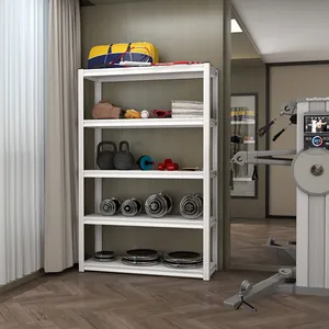 Metalen Boltloze Rek Wit 5 Tier 5 Niveau Hoek Metalen Rekken Opslag Garage Rack Ijzeren Planken Boltless Rekken