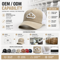 5 Gorras Trucker Vintage Lavadas Lisas con Efecto Desgastado para Hombre y Mujer (5 Colores) Poliéster/Algodón con Hebilla Metálica
