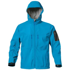 Mens Water Proof Nylon Techwear Jacket Zip Up Black Plain Softshell Rain Insulated Sailing Jacket