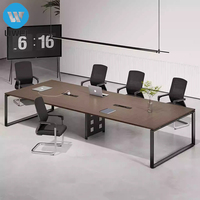 Tables de conférence en bois haut de gamme LIWEI, modernes, extensibles, modulaires, pour 12 personnes, garantie 3-5 ans, mobilier de bureau pour grandes salles