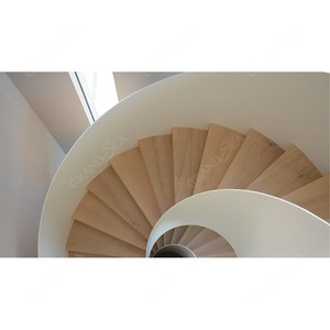 Escalera <span class=keywords><strong>de</strong></span> Caracol curvada para interiores, decoración moderna <span class=keywords><strong>de</strong></span> lujo para el hogar, <span class=keywords><strong>escaleras</strong></span> <span class=keywords><strong>de</strong></span> madera, viga lateral doble, <span class=keywords><strong>escaleras</strong></span> personalizadas - Product Image 2