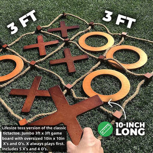 Cour arrière arrière jeux de plage jumbo en plein air grand rien et croix tictactoe <span class=keywords><strong>tic</strong></span> <span class=keywords><strong>tac</strong></span> toe jeux en bois pour adultes enfants - Product Image 2