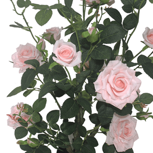 CHUANGFA Arbres <span class=keywords><strong>de</strong></span> roses artificielles en plastique <span class=keywords><strong>rose</strong></span> <span class=keywords><strong>de</strong></span> 100 cm - Décoration <span class=keywords><strong>de</strong></span> bureau écologique pour anniversaire et Pâques - Product Image 3