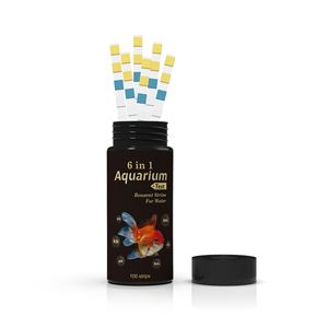 Tiras reactivas 6 en 1 para acuario, 100 piezas, reactivo de calidad del agua para peceras y estanques - Product Image 1