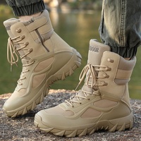 Bottes de terrain montantes pour hommes grande taille, ultra-légères, en nylon et cuir, antidérapantes, pour l'hiver et le désert