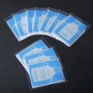 Les tabliers en plastique de LDPE de catégorie comestible imperméabilisent transparent avec le type de sac d'impression flexographique de finition de relief pour des salons de coiffure - Product Image 5