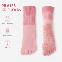 Chaussettes de Pilates personnalisées avec logo, antidérapantes, respirantes, en coton, pour yoga, fitness, barre, studio, femmes, OEM, ODM, chaussettes à grip