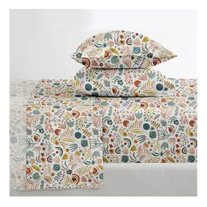 New arrival microfiber solid print bohemia boho india hotel premium bed sheets cotton set with duvet