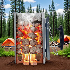 Vente en gros de briquet à charbon portable en acier inoxydable à usage intensif <span class=keywords><strong>Allumage</strong></span> rapide pour barbecue Cheminée à charbon de bois - Product Image 4