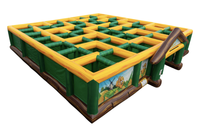 Parcours d'obstacles gonflable Fun Bounce Commercial de 30 pieds, labyrinthe de neige en PVC robuste pour événements extérieurs et locations de jeux