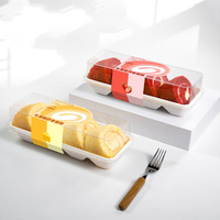 Boîte d'emballage en plastique recyclé écologique de bonne qualité à prix avantageux pour les desserts traditionnels chinois, les châtaignes, les gâteaux, les sushis