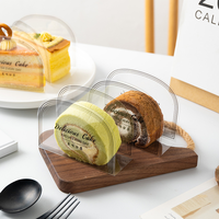 100 pièces Mousse transparente entourant le bord plateau d'emballage collier de gâteau en plastique clair conteneur à Dessert pour la décoration de cuisson