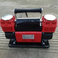 Compresseur d'air portable pour voiture, double cylindre, haute pression, professionnel, pour camping en plein air, alimentation CC, robuste