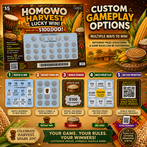 Factory Custom Harvest Festival Theme Winning Offset Printing Scratch Instant Full Color Print Lottery Scratch <b>Tickets</b> - Product Image 5