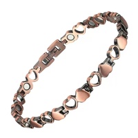 Pulsera Unisex Ajustable de Aleación de Zinc Color Cobre, Estilo Retro, con Cierre Magnético Desmontable, Joyería de Moda