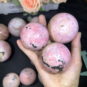 Vente chaude <span class=keywords><strong>Rodonite</strong></span> Boules Cristal Guérison Pérou Rhodonite Sphères Pour La Méditation - Product Image 3