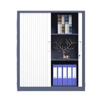 Armoire à portes tambours modulaires en acier moderne à fermeture douce, verrouillable, capacité de 150 kg pour la maison, le bureau, l'école, l'hôpital