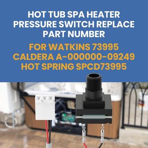Interrupteur de pression de remplacement pour chauffages de spas et bains à remous, compatible avec les modèles Watkins Solana <span class=keywords><strong>Caldera</strong></span> pour Spot Relay/Rhythm/Tempo (2011+) SX TX - Product Image 2
