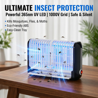 Piège à insectes électrique d'intérieur, tueur de moustiques, lampe UV, matériau ABS solide