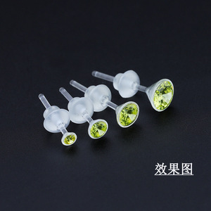 Transparent Plastic <b>Earring</b> Posts Flat Round 10000 Pieces For <b>Earring</b> Making Jewelry Findings Components - Product Image 4