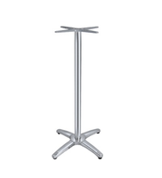 Socle de table à 4 pieds avec pieds en acier inoxydable et aluminium pour table de bistrot, café, restaurant