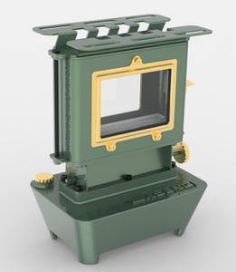 Réchaud à kérosène portable rétro SOLOMAN SMS-K002 en acier inoxydable noir, barbecue de camping en plein air, lampe de chauffage d'ambiance 30 cm x 30 cm - Product Image 5