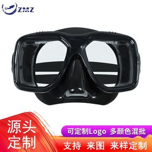 Diving Mask <b>Liquid</b> <b>Silicone</b> 4.0mm Tempered Glass Two Windows 180 Wide View Freediving Water Sports Adult Universal - Product Image 2