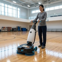 Nettoyeur de sols durs CleanHorse K4, machine de nettoyage automatique de sols haut de gamme pour les centres d'affaires, entretien prestigieux